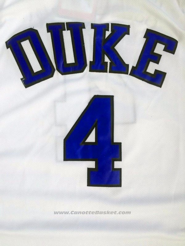 Maglia NCAA Duke Blue Devils J.J. Redick #4 Bianco